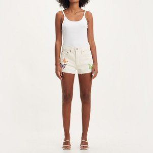 LEVIS 501 WOMEN LIGHT WHITE STONEWASH HIGH RISE SHORTS NWT 59.50$+TAX